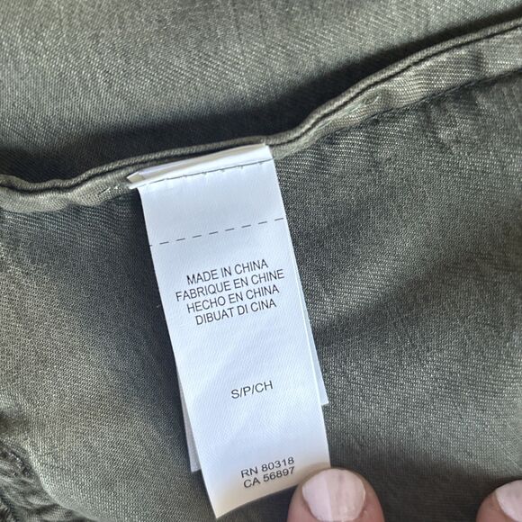 NWT Lucky Brand Green Military Lyocell Vest With Cinch Waist Small (MSRP $99) - Picture 9 of 12